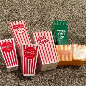 Coca Cola Red and White Popcorn Boxes Set